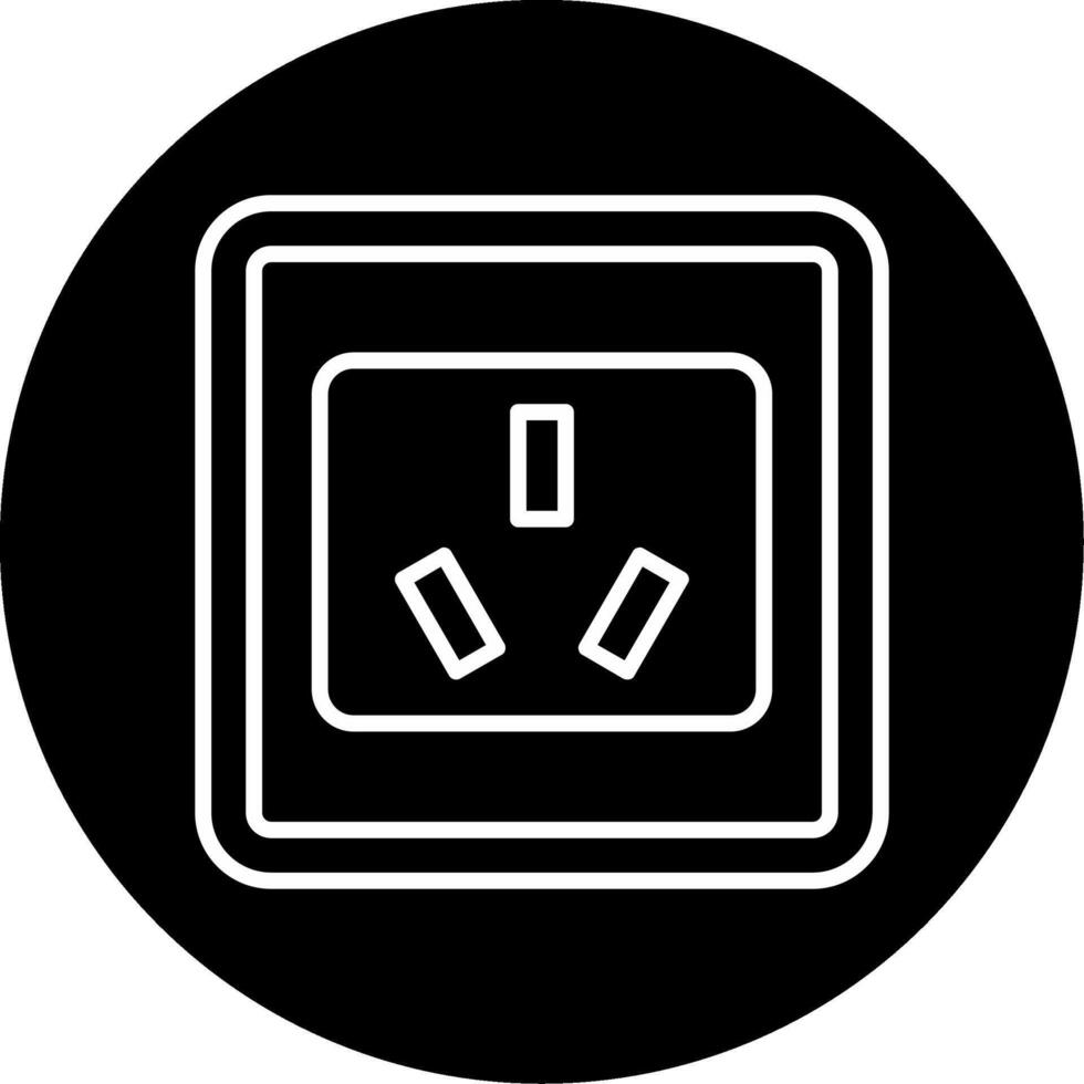 Embedded Power Outlet Circle Inverted vector