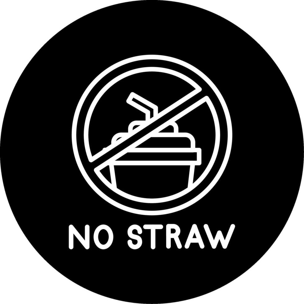 Green Choice Straw Free Reminder Graphic Circle Inverted vector
