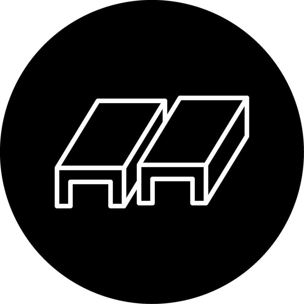 Solid Steel Support Bar Circle Inverted vector