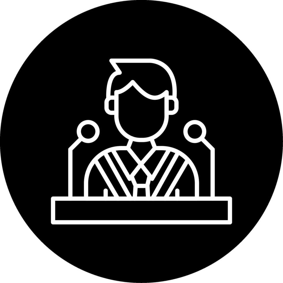 Guest Speaker or Keynote Presenter Circle Inverted vector