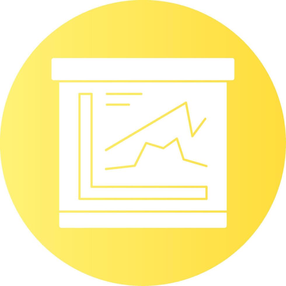 Line chart Gradient Circle Icon Design vector