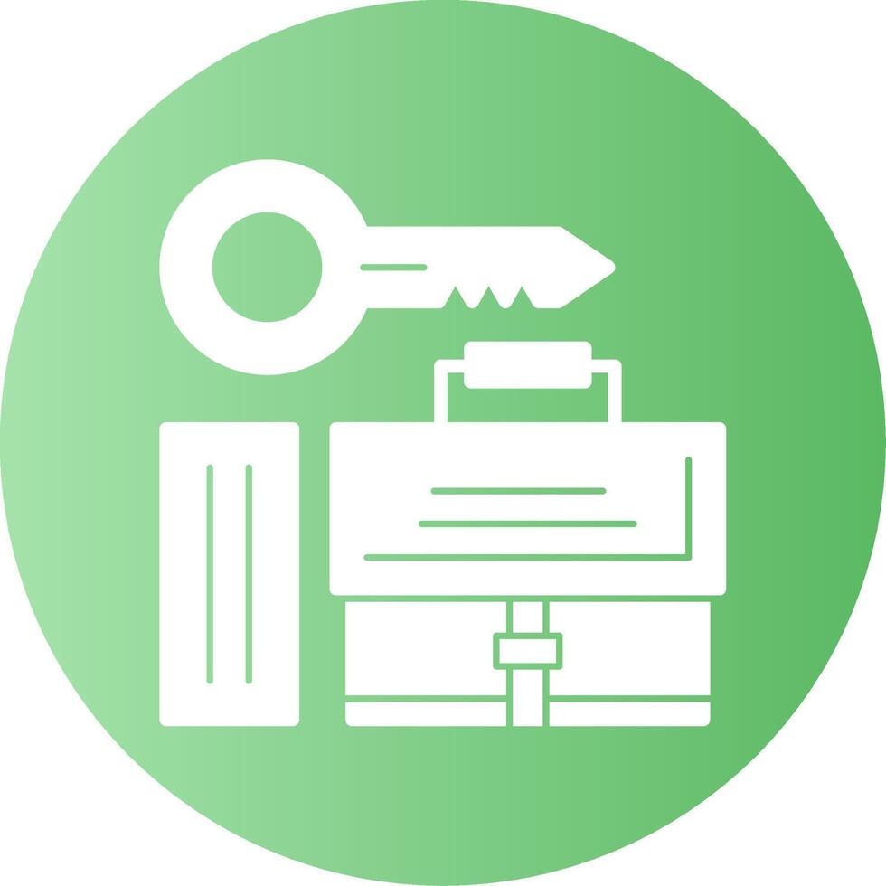 Key Gradient Circle Icon vector