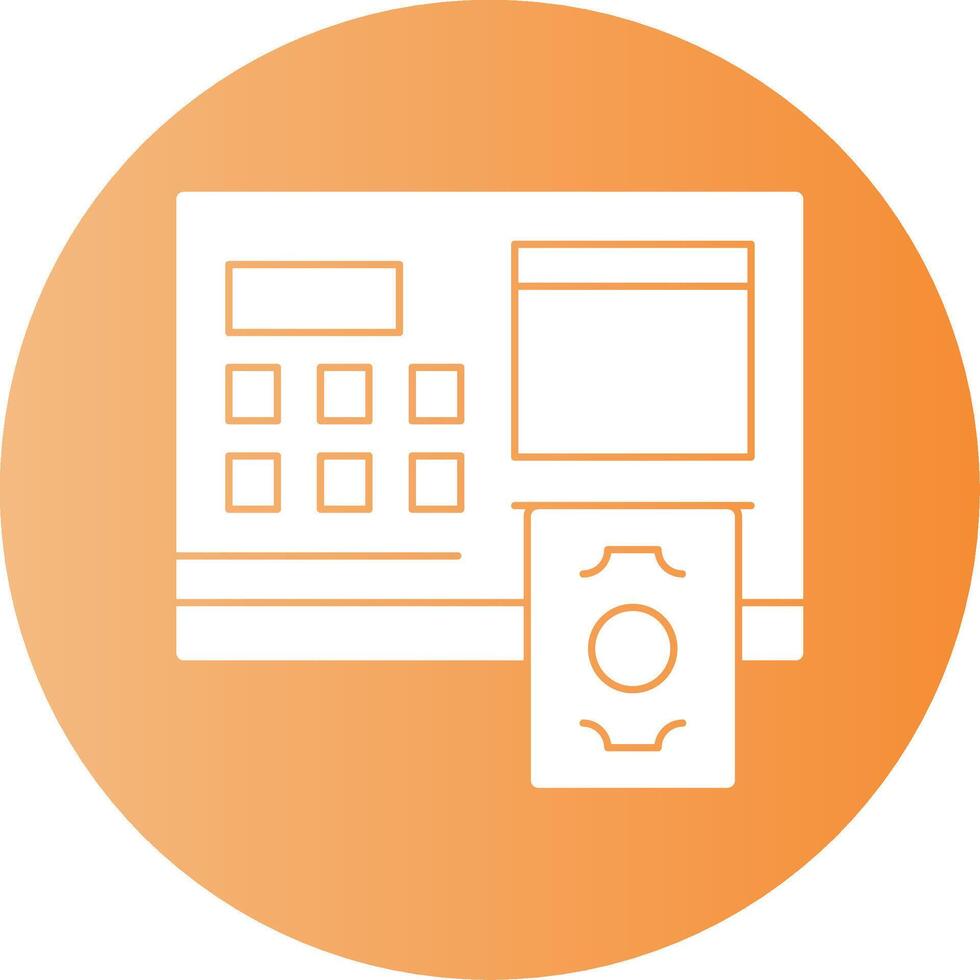 ATM Gradient Circle Icon Design vector