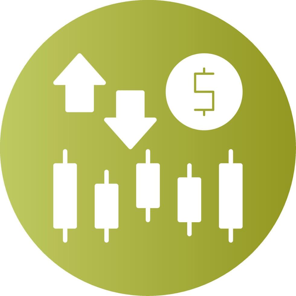 Stock market Gradient Circle Icon vector
