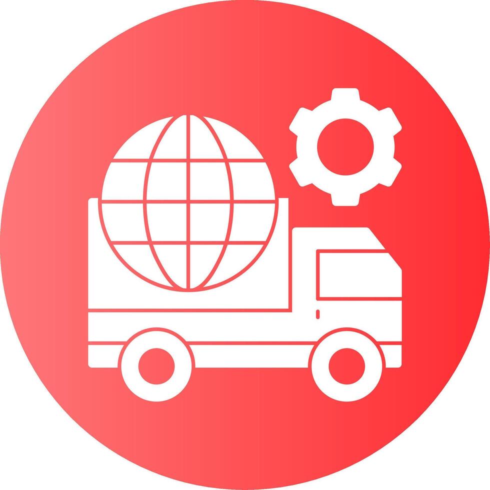 Logistics Gradient Circle Icon vector
