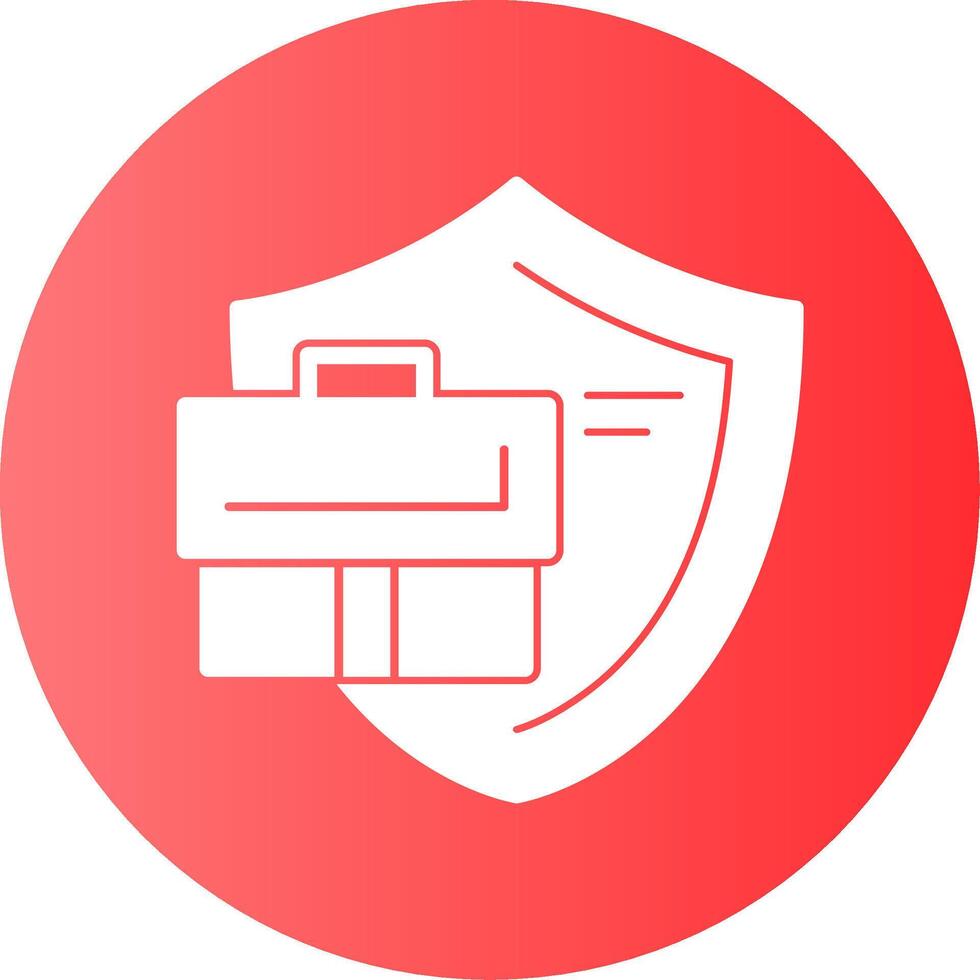 Shield Gradient Circle Icon vector