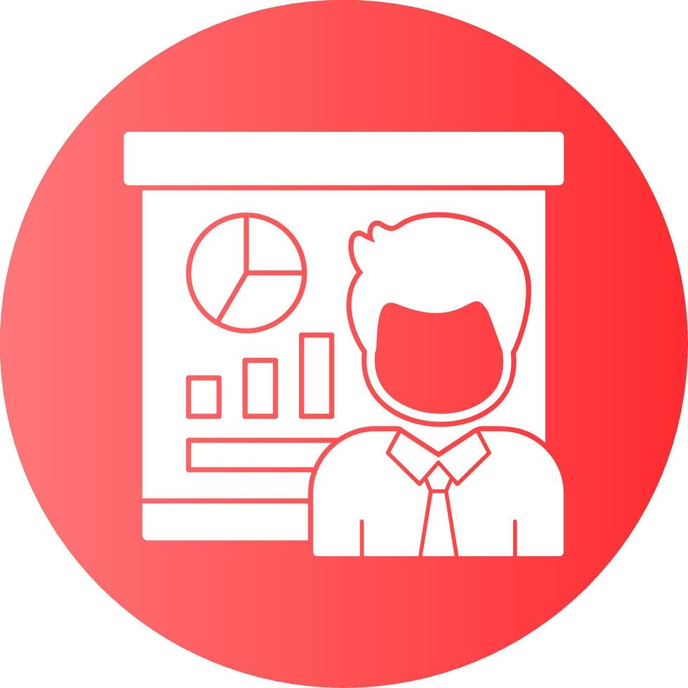 Briefing Gradient Circle Icon vector
