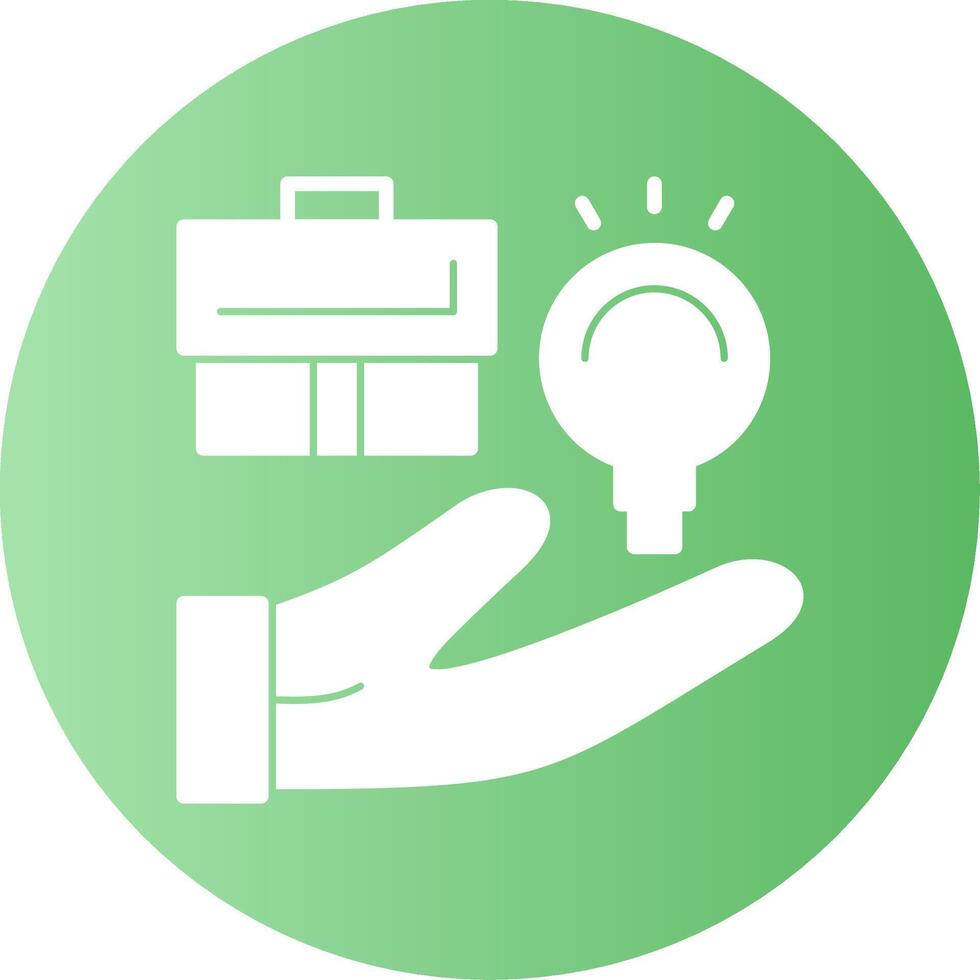 Idea Gradient Circle Icon vector