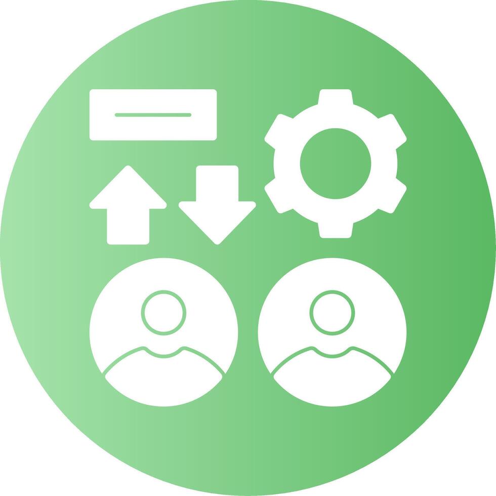 Teamwork Gradient Circle Icon vector