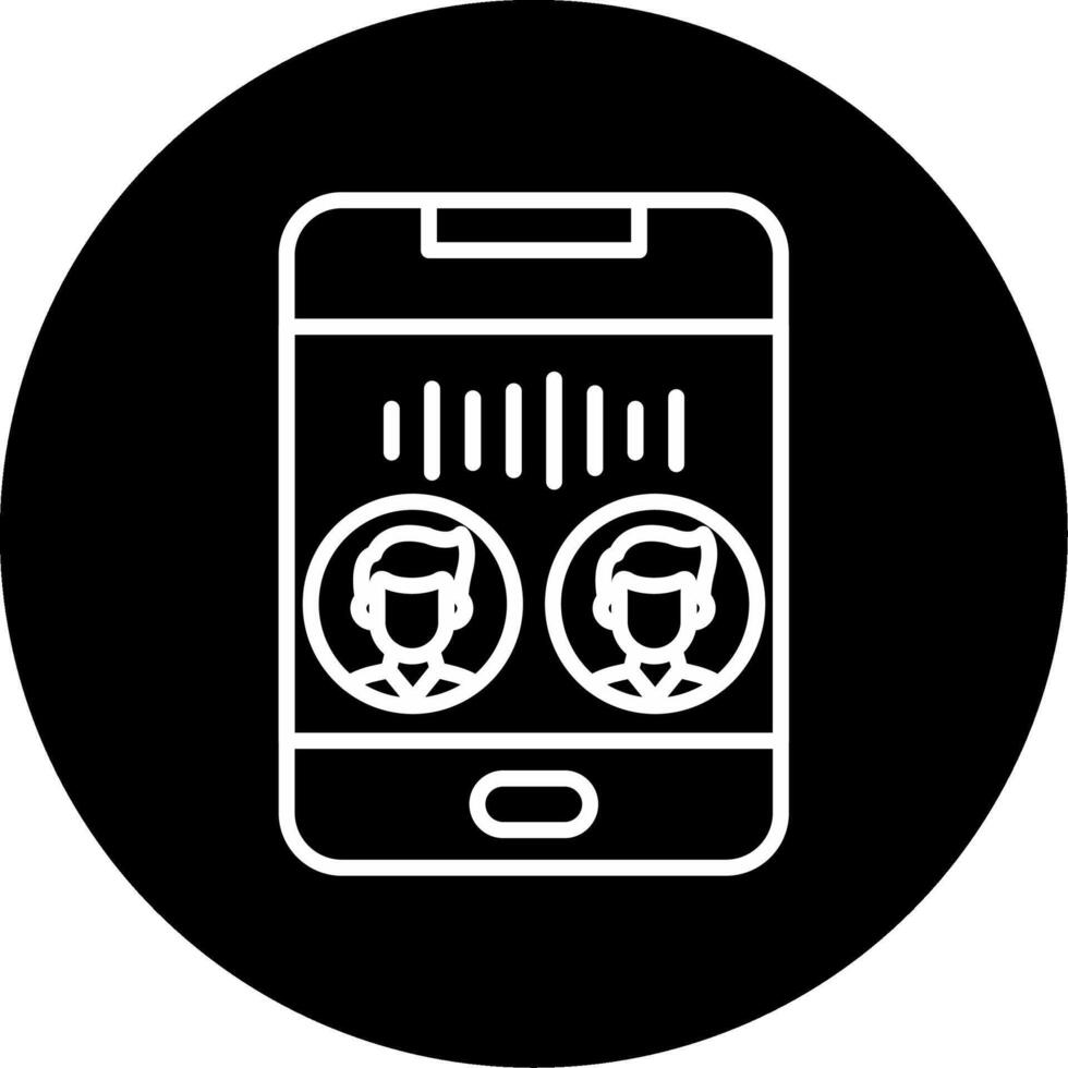 Podcast Recording Mic with Headset Circle Inverted vector
