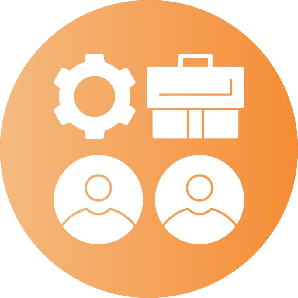 Group Gradient Circle Icon vector