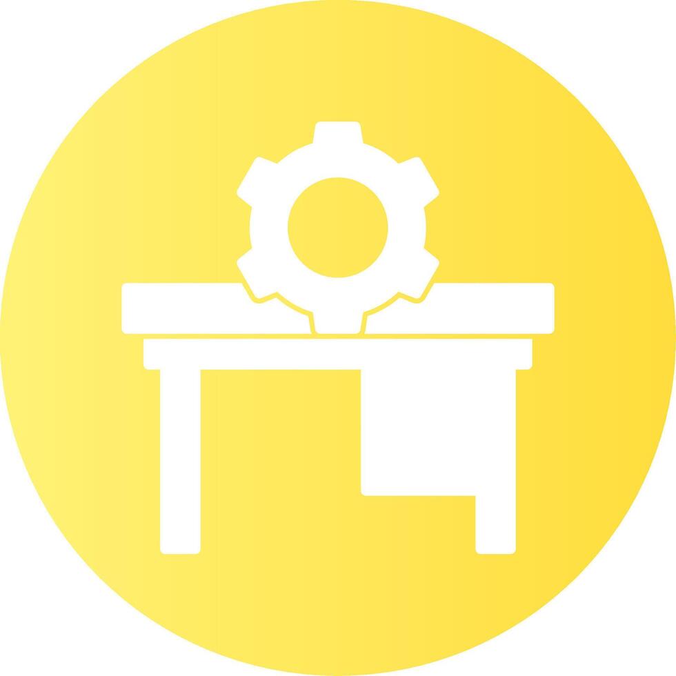 Desk Gradient Circle Icon vector