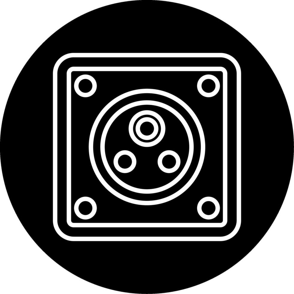 Type D Indian Plug Adapter Circle Inverted vector