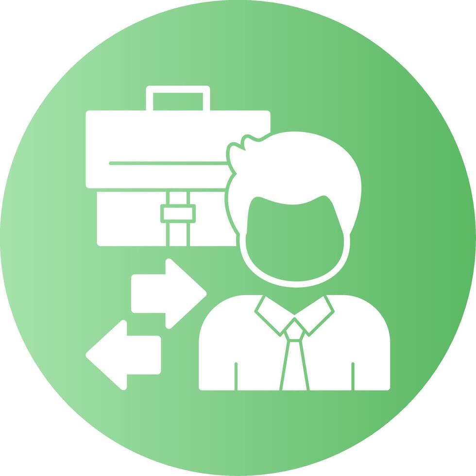 Business to consumer Gradient Circle Icon vector