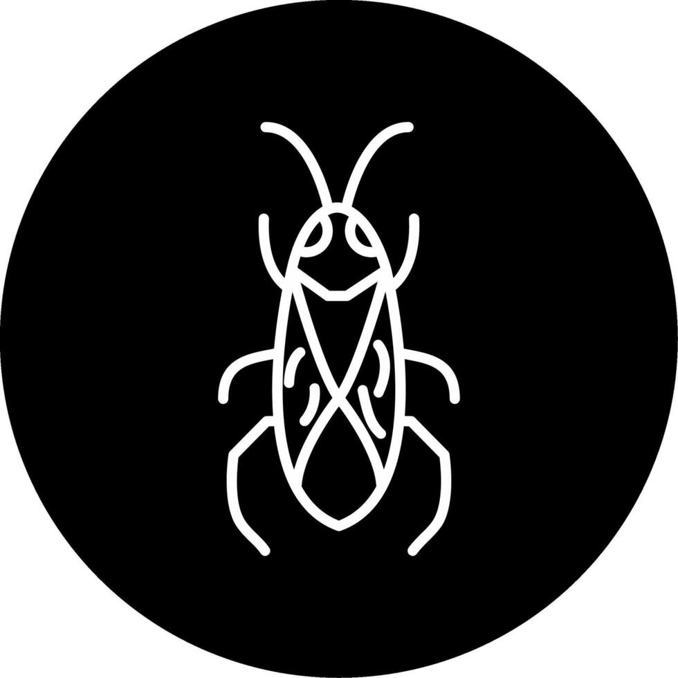 Aquatic Water Boatman Circle Inverted vector