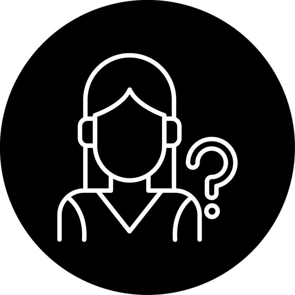 Masked Woman with Hidden Features Circle Inverted vector