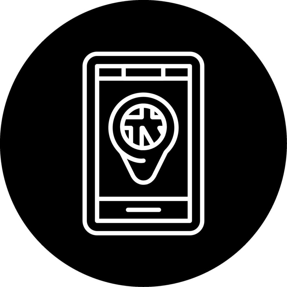 Placeholder Navigation Marker Circle Inverted vector