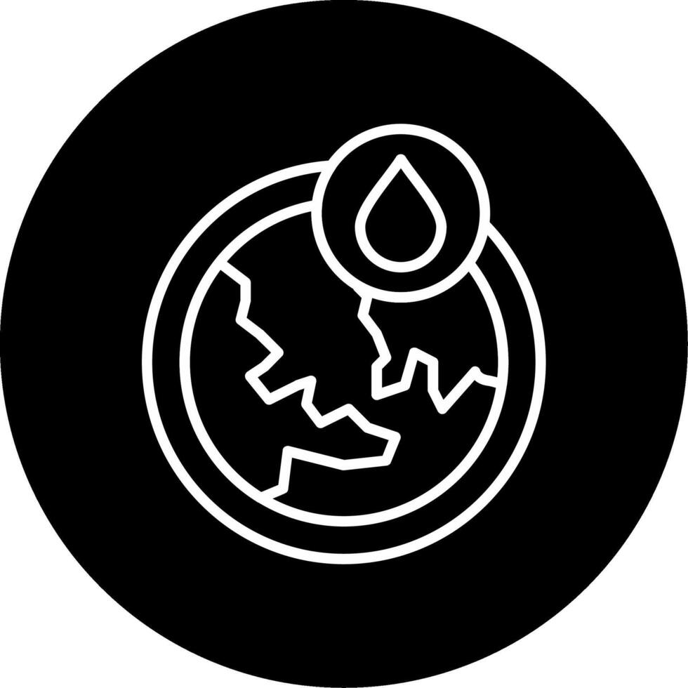 Worldwide Clean Water Crisis Symbol Circle Inverted vector