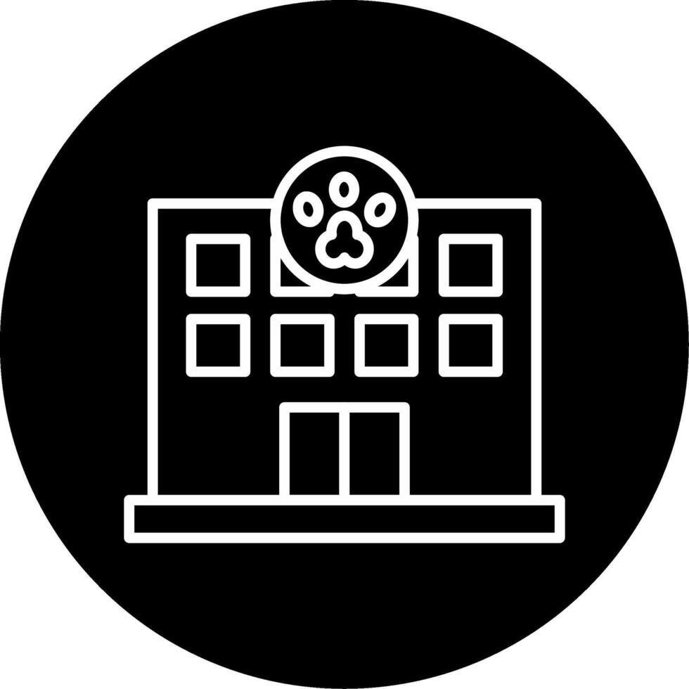 Pet Friendly Daycare Services Hub Circle Inverted vector