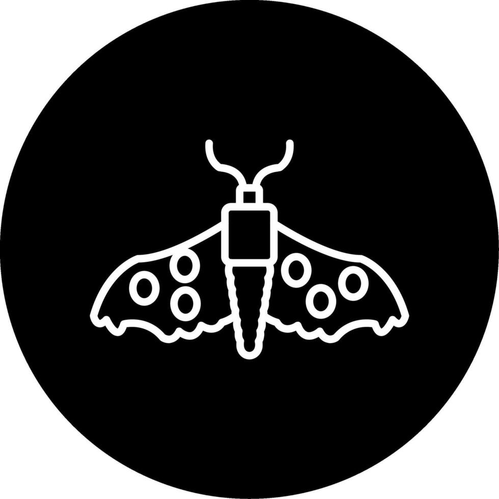 Hovering Sphinx Moth Circle Inverted vector