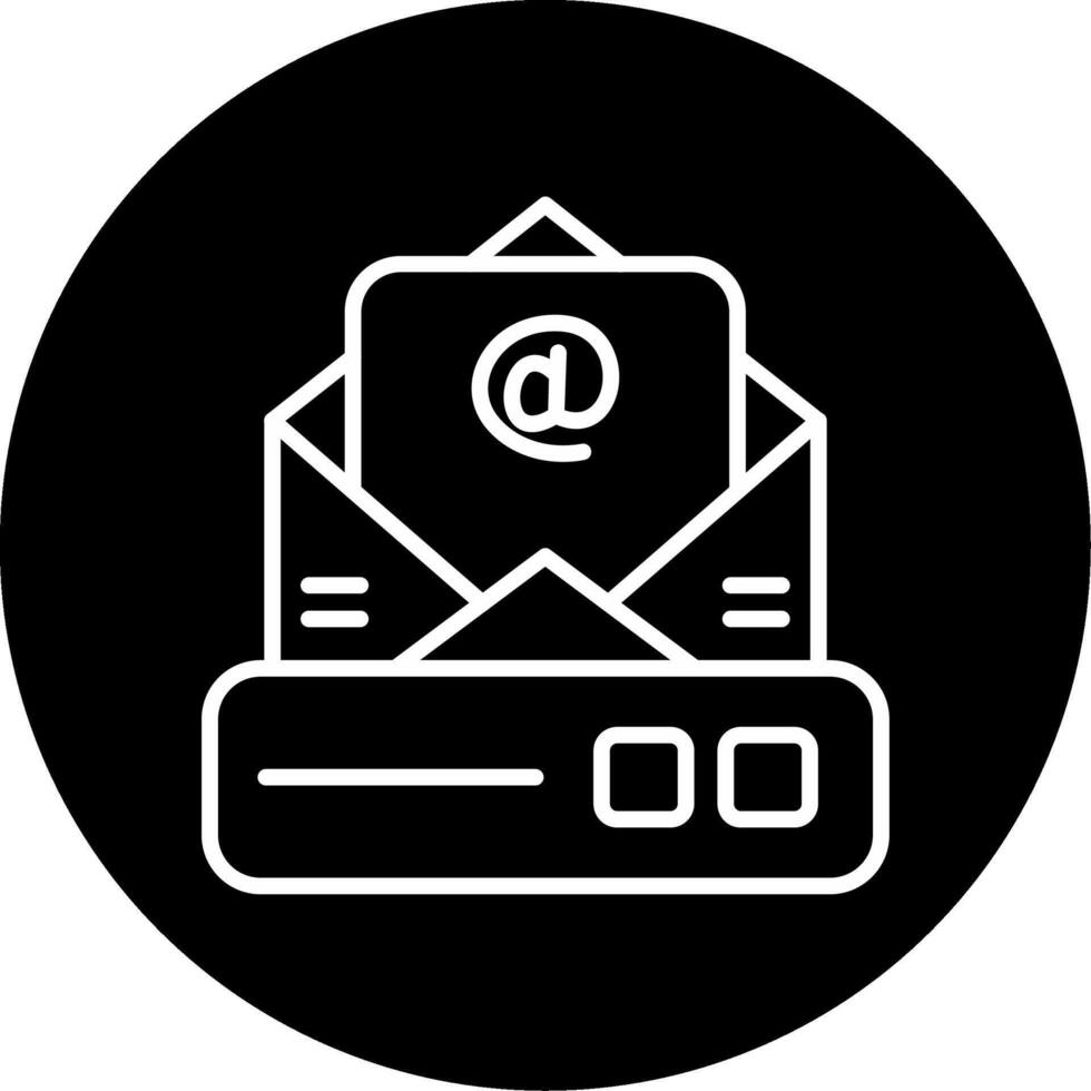 Encrypted Email Message Circle Inverted vector
