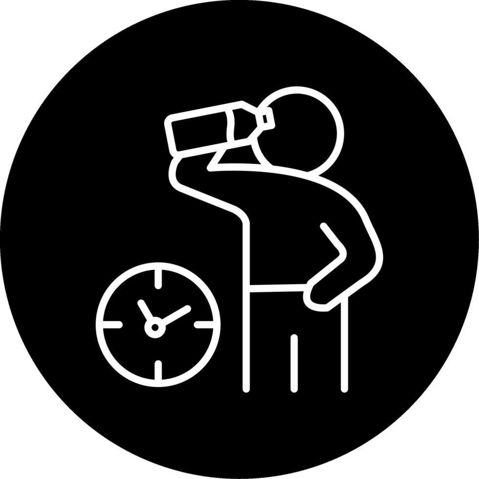Hydration Intake Reminder Circle Inverted vector