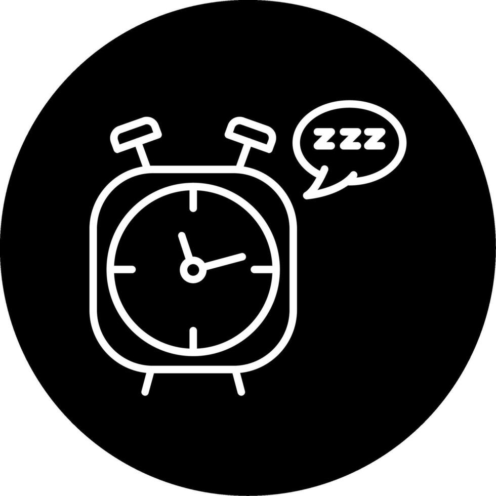 Bedtime Sleep Reminder Circle Inverted vector
