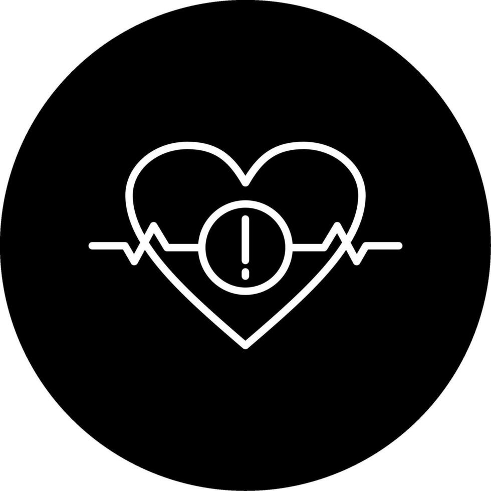 Heart Rate Fluctuation Alert Circle Inverted vector