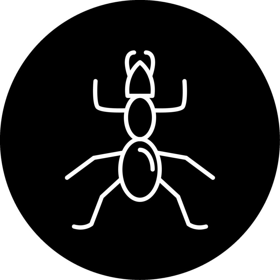 Common Black Garden Ant Circle Inverted vector