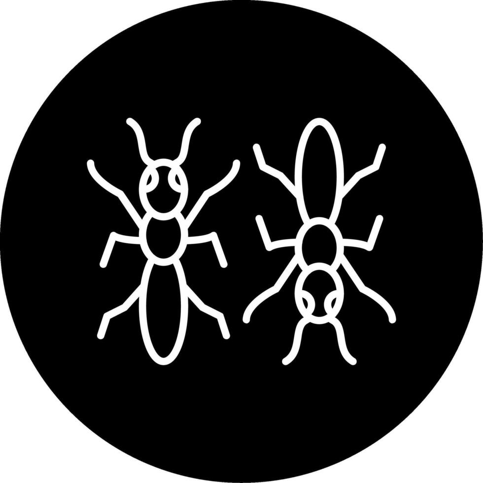Powerful Bulldog Ant Circle Inverted vector