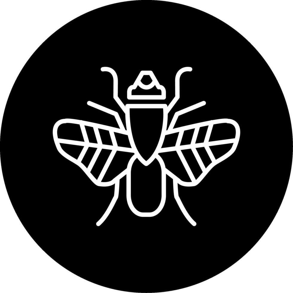 Bristled Tachinid Fly Circle Inverted vector