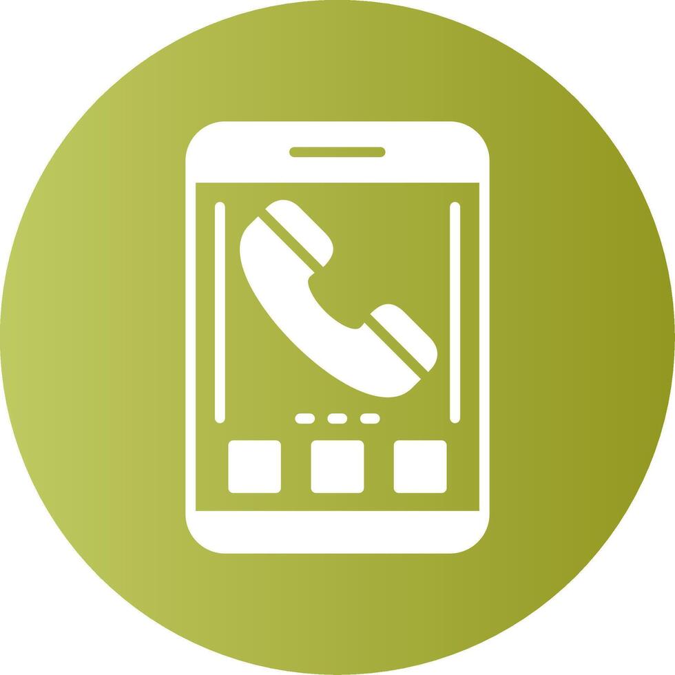Phone Mobile Interface Gradient Circle Icon vector