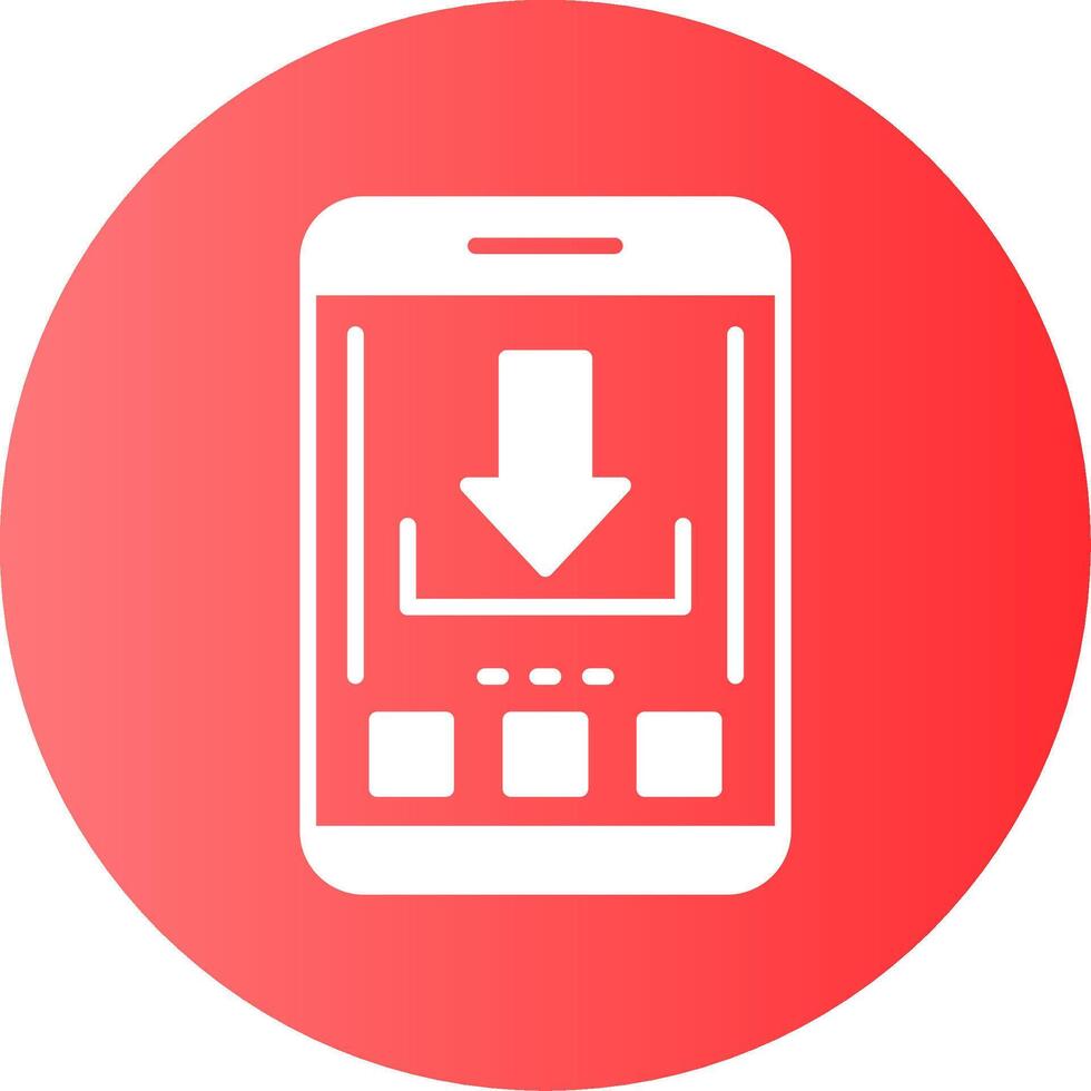 Download Mobile Interface Gradient Circle Icon vector