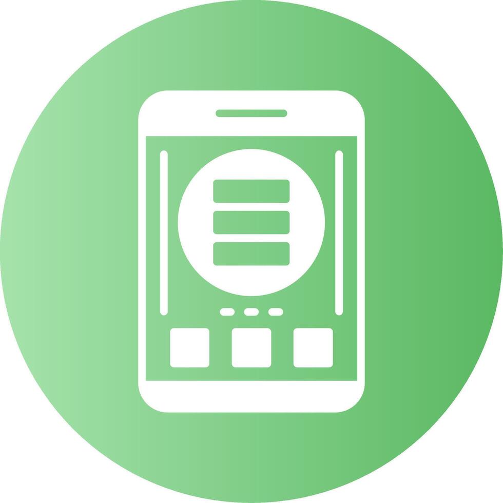 Hamburger menu Mobile Interface Gradient Circle Icon vector