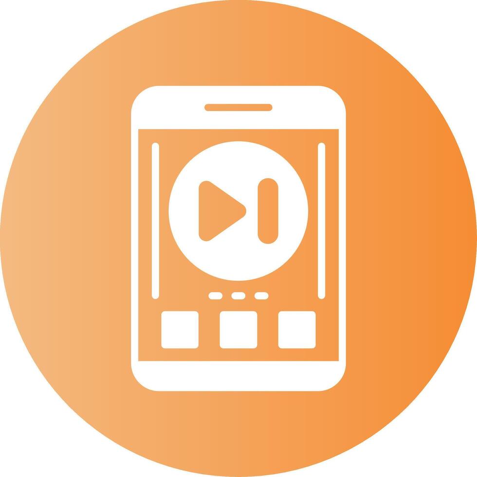 Skip forward Mobile Interface Gradient Circle Icon vector