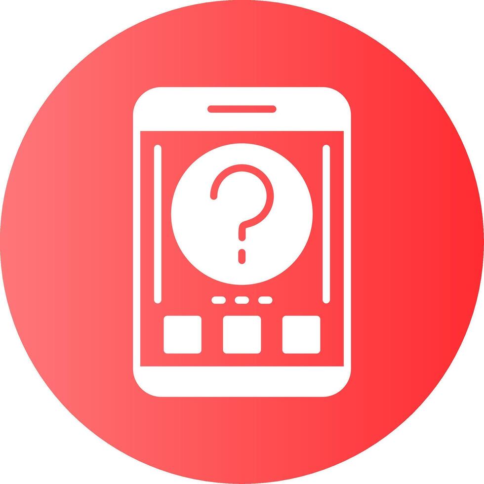 Help Mobile Interface Gradient Circle Icon vector