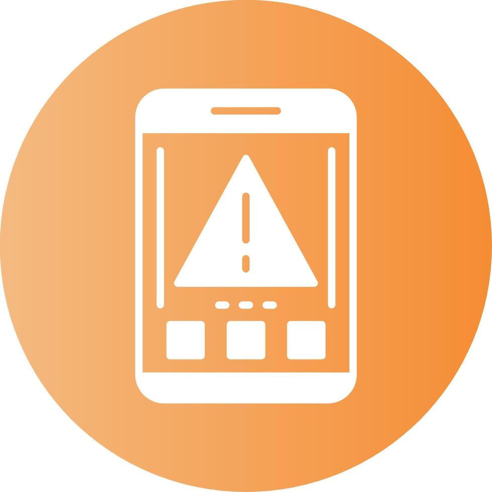 Error Mobile Interface Gradient Circle Icon vector