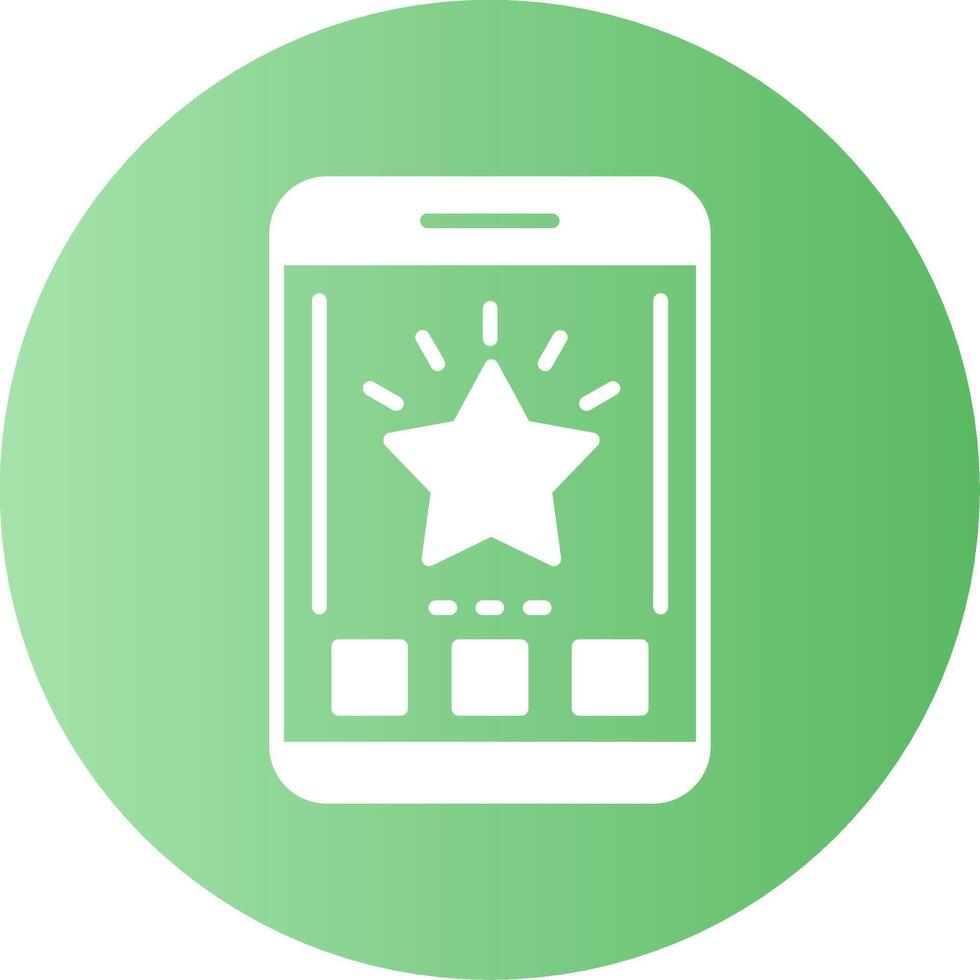 Success Mobile Interface Gradient Circle Icon vector