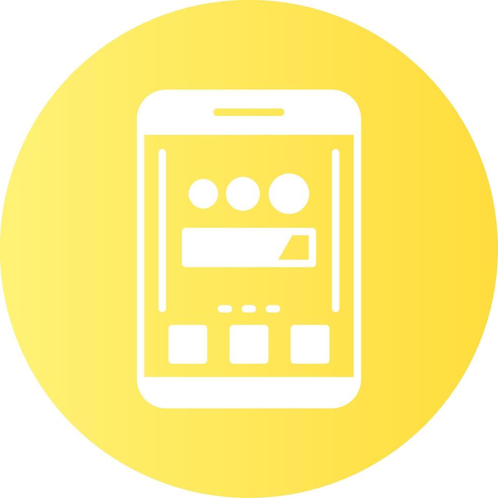 Loading Mobile Interface Gradient Circle Icon vector