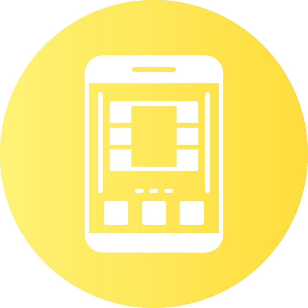 Mobile Interface Gradient Circle Icon vector