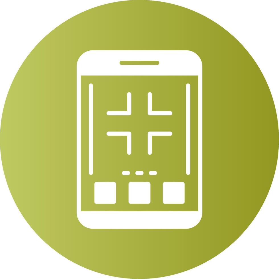 Exit full screen Mobile Interface Gradient Circle Icon vector