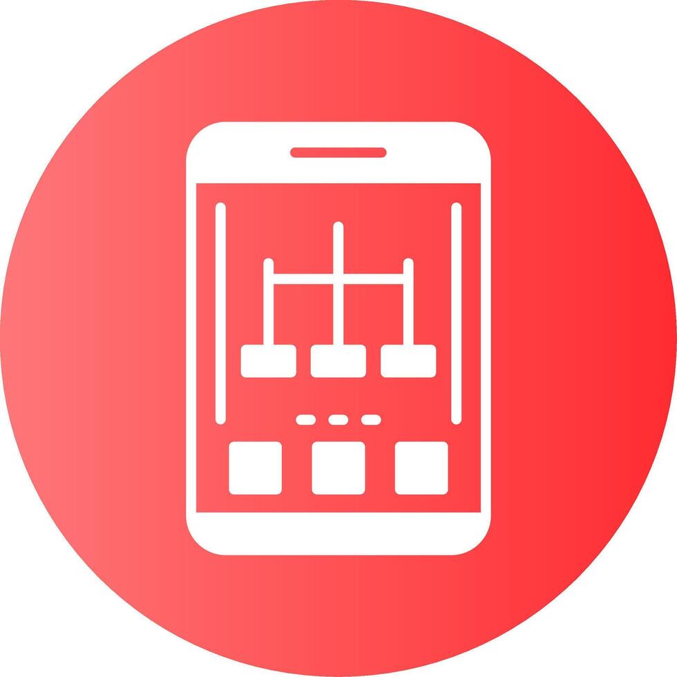 Network Mobile Interface Gradient Circle Icon vector