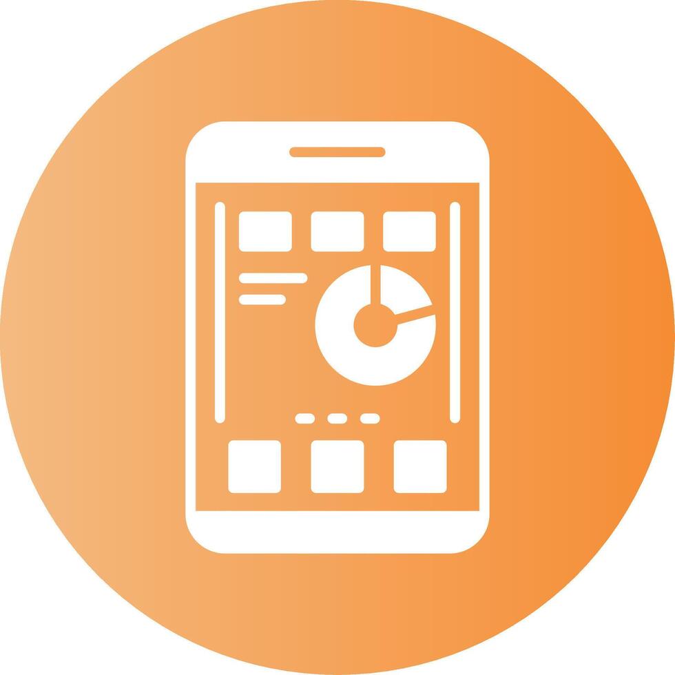 Chain Mobile Interface Gradient Circle Icon vector