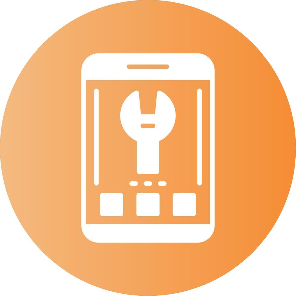 Tool Mobile Interface Gradient Circle Icon vector