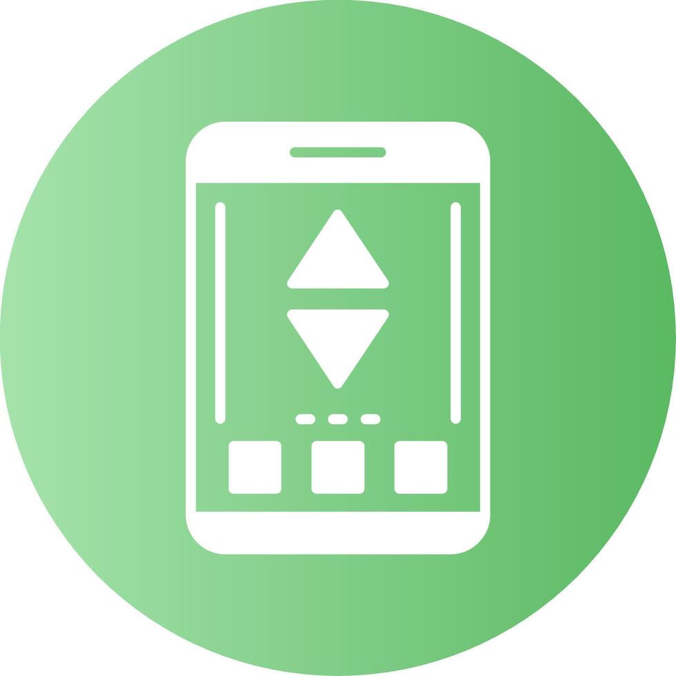 Sort Mobile Interface Gradient Circle Icon vector