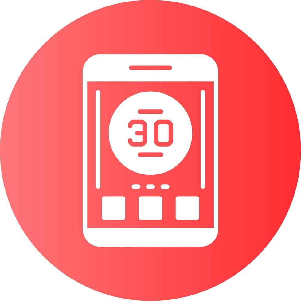 Battery Mobile Interface Gradient Circle Icon vector