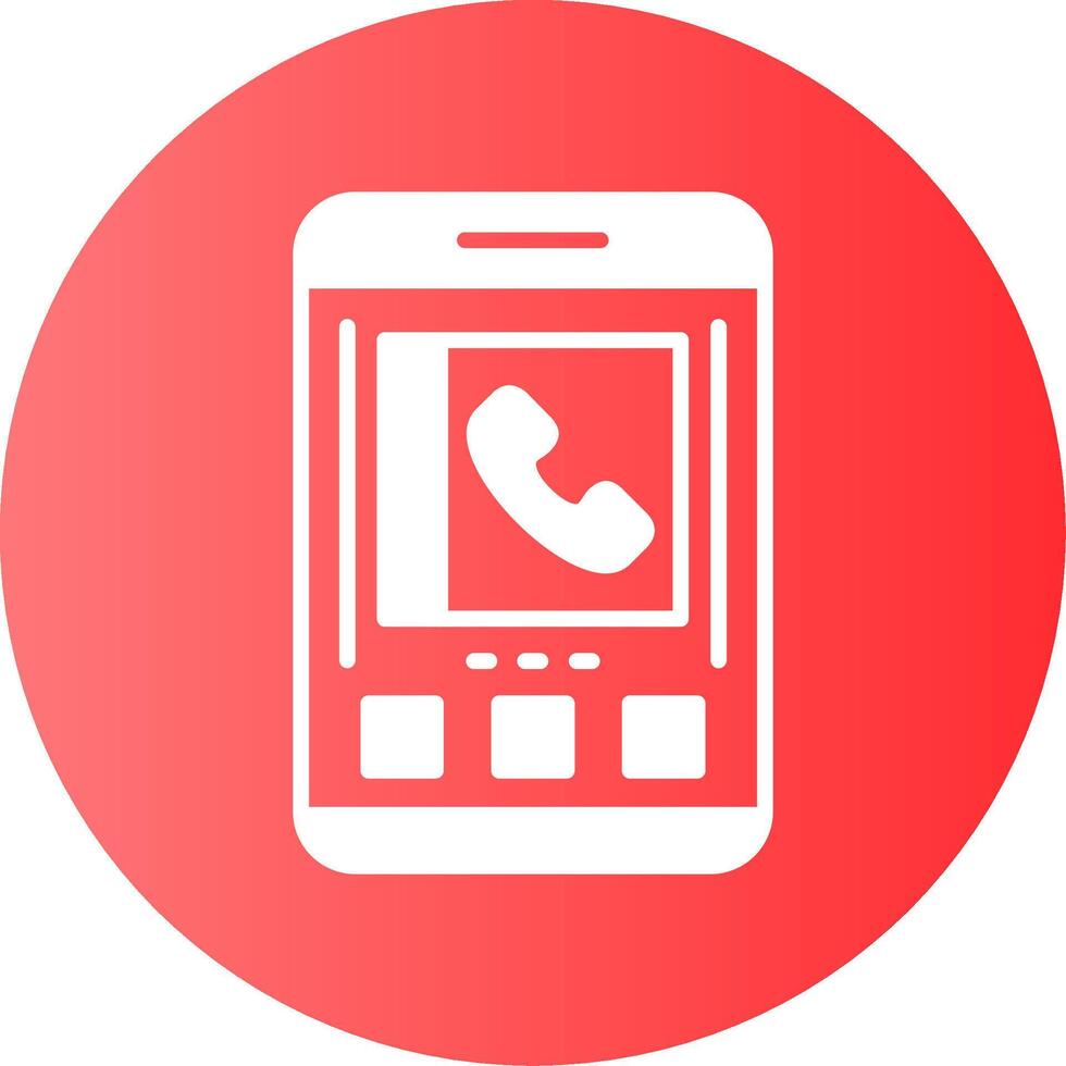 Contacts Mobile Interface Gradient Circle Icon Design vector