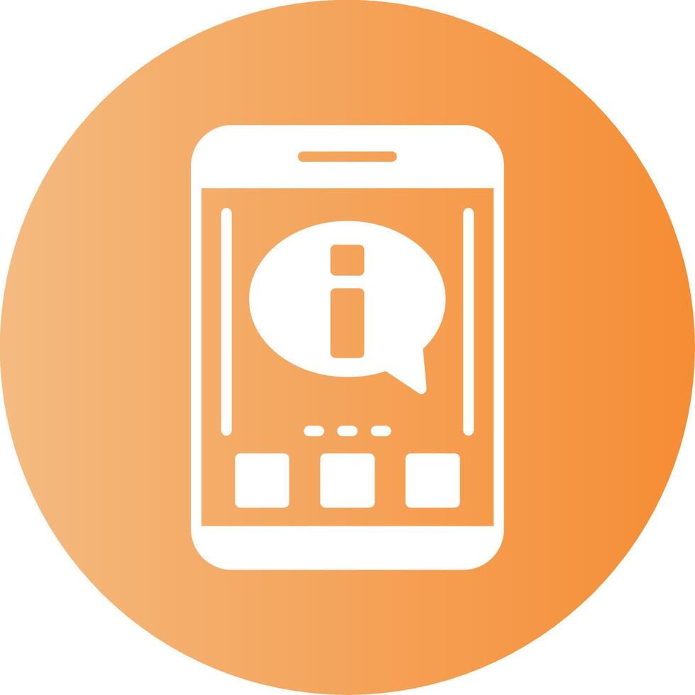 Information Mobile Interface Gradient Circle Icon vector