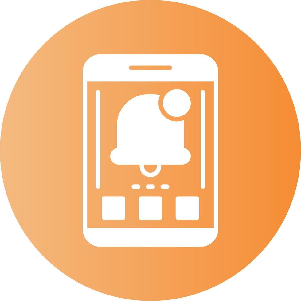 Notifications Mobile Interface Gradient Circle Icon vector