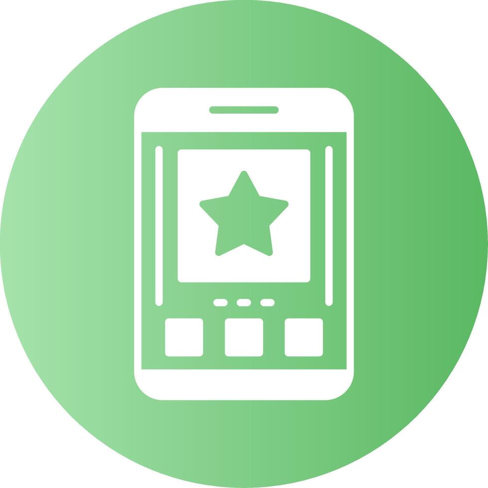 Star Mobile Interface Gradient Circle Icon Design vector